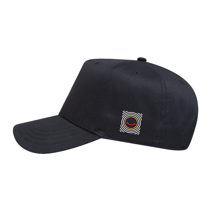 Kind Energy Embroidered Snapback – Black side view