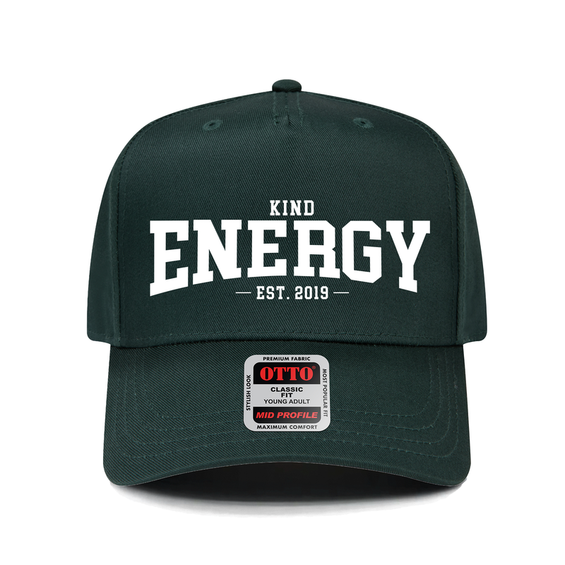 Kind Energy Embroidered Snapback – Green
