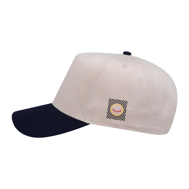 Kind Energy Embroidered Snapback – Navy / Natural side view