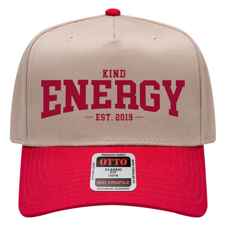 Kind Energy Snapback Khaki / Red
